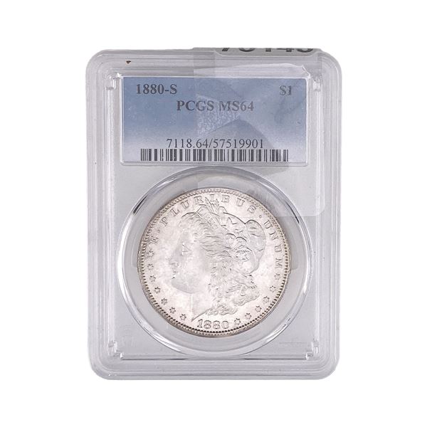 1880-S Morgan Silver Dollar PCGS MS64