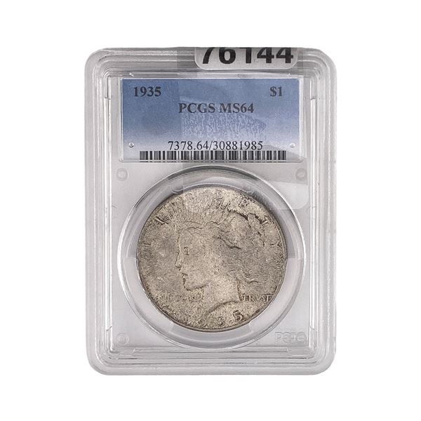 1935 Silver Peace Dollar PCGS MS64