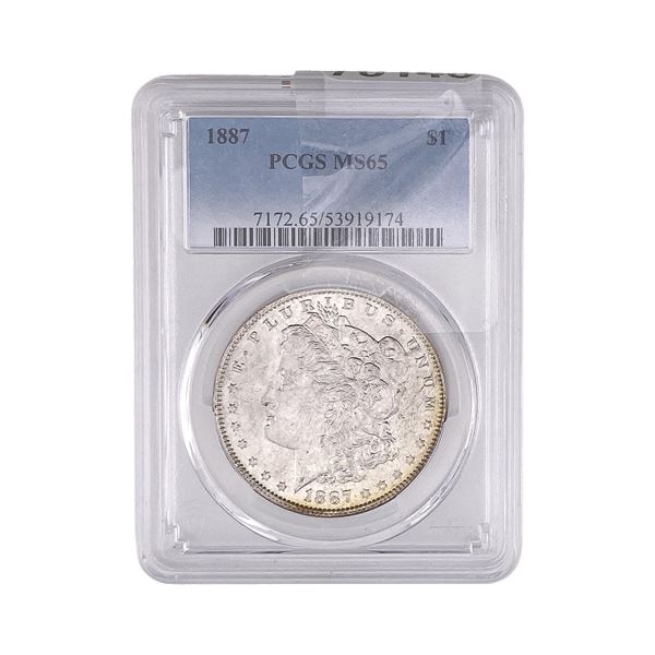 1887 Morgan Silver Dollar PCGS MS65