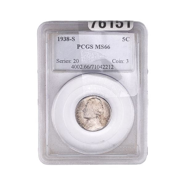 1938-S Jefferson Nickel PCGS MS66