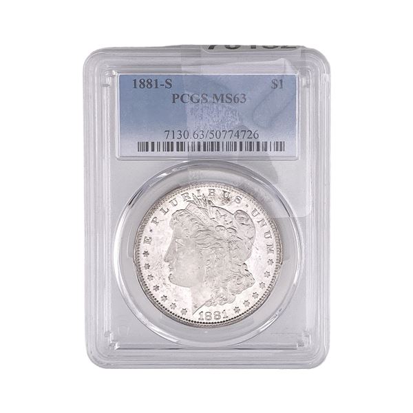 1881-S Morgan Silver Dollar PCGS MS63