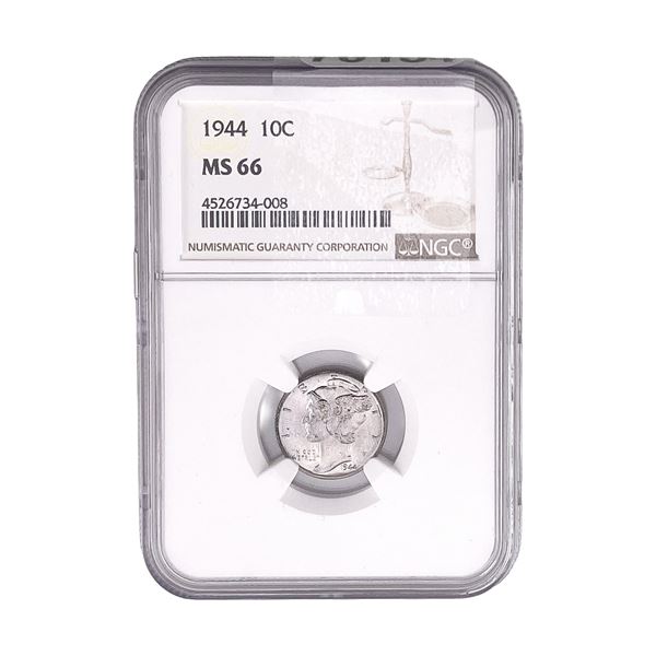 1944 Mercury Silver Dime NGC MS66