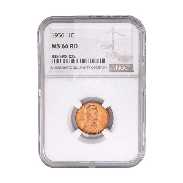 1936 Wheat Cent NGC MS66 RD