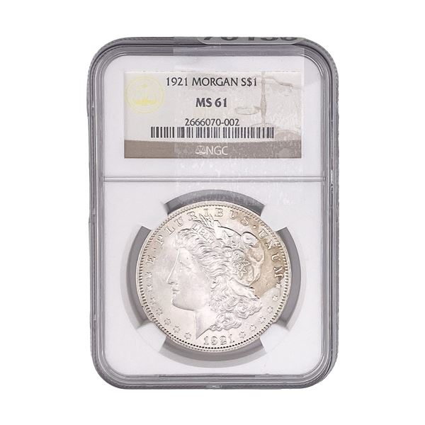 1921 Morgan Silver Dollar NGC MS61