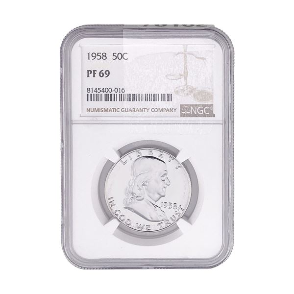 1958 Franklin Half Dollar NGC PF69