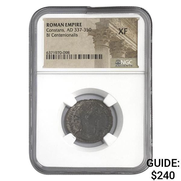 Roman Constans, AD 337-350 BI Centenionalis NGC