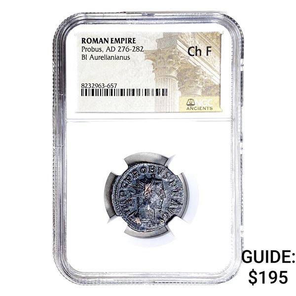Roman Probus,AD 276-282 BI Aurelianianus NGC Ch F