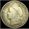 1897 Dominican Reupublic Silver 1/2 Peso