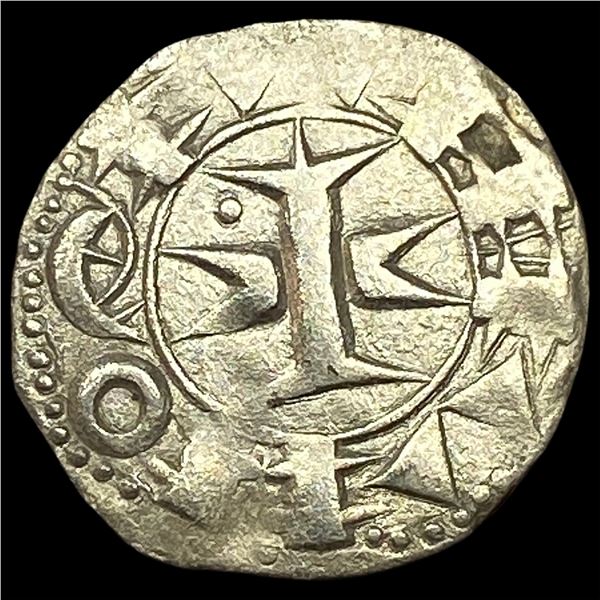 Crusades Bishops of Maguelone Silver Denar NEARLY UNCIRCULATED