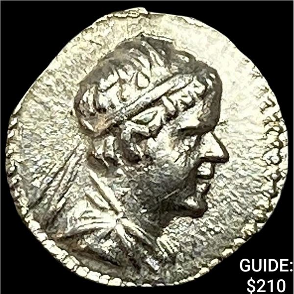 Bactria Eukratides I 170-145 BC Silver Obol CHOICE AU