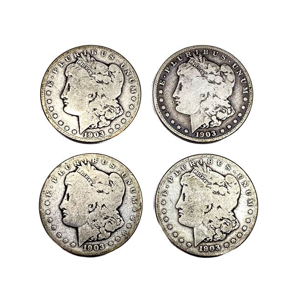 [4 Coins] 1903-S Morgan Silver Dollar