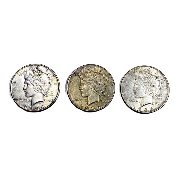 [3 Coins] 1934 Silver Peace Dollar