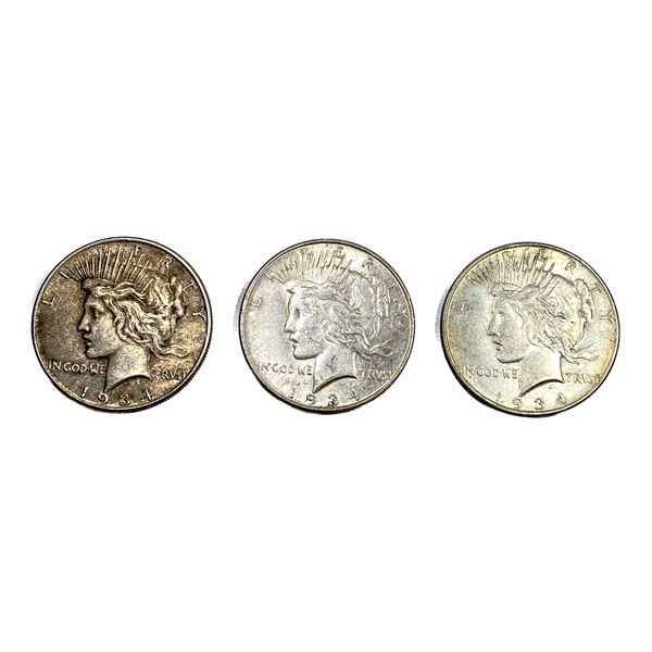 [3 Coins] 1934 Silver Peace Dollar