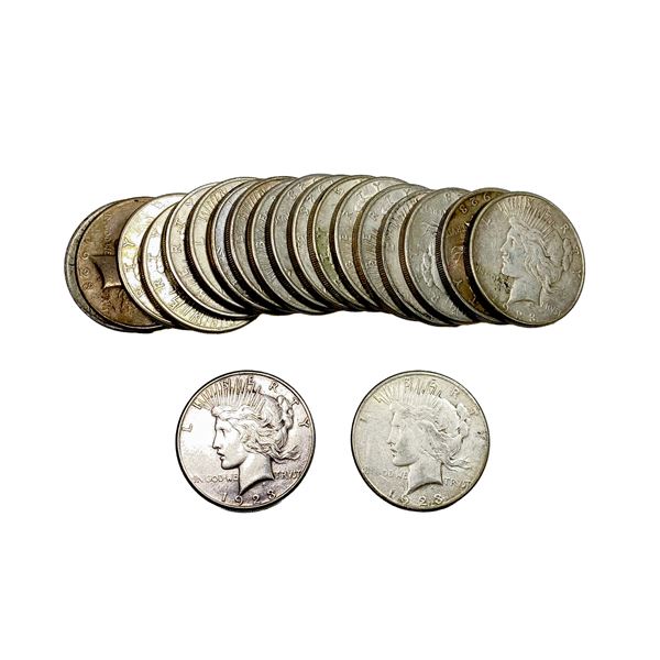 [20 Coins] 1923 Silver Peace Dollar Roll