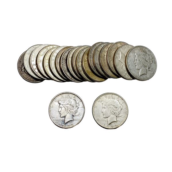 [20 Coins] 1923 Silver Peace Dollar Roll