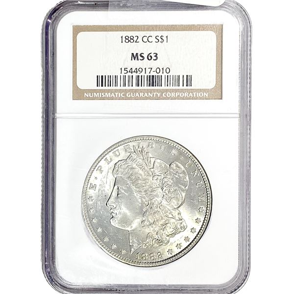 1882-CC Morgan Silver Dollar NGC MS63