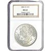 Image 1 : 1882-CC Morgan Silver Dollar NGC MS63
