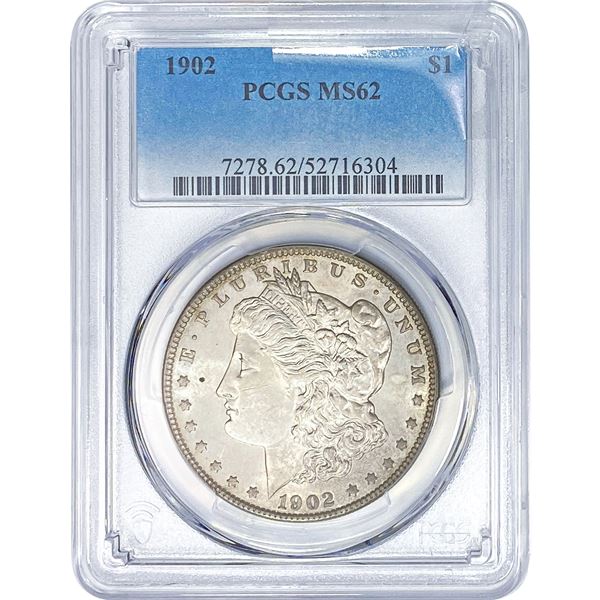 1902 Morgan Silver Dollar PCGS MS62