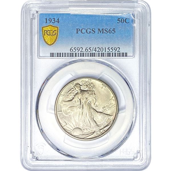 1934 Walking Liberty Half Dollar PCGS MS65