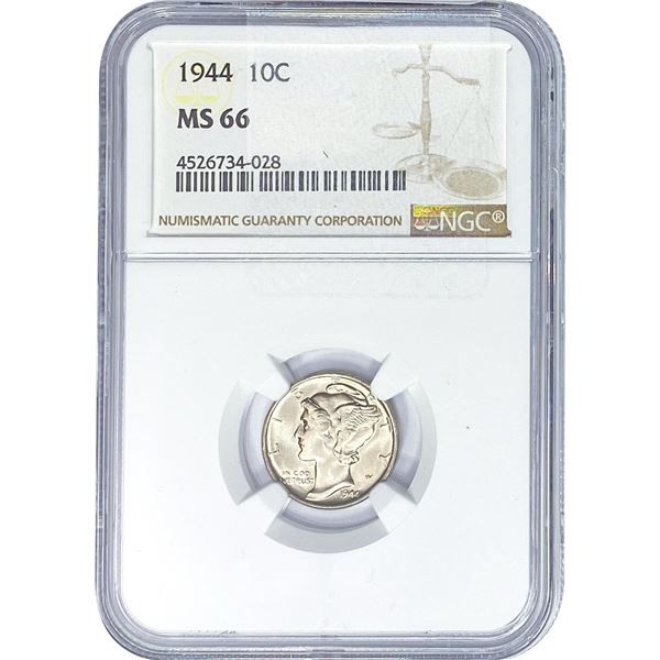 1944 Mercury Silver Dime NGC MS66