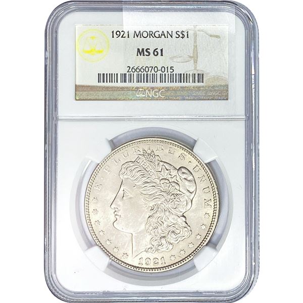 1921 Morgan Silver Dollar NGC MS61