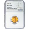 Image 1 : 1938 Wheat Cent NGC MS67 RD