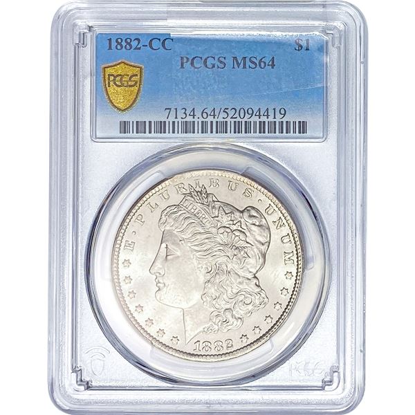1882-CC Morgan Silver Dollar PCGS MS64