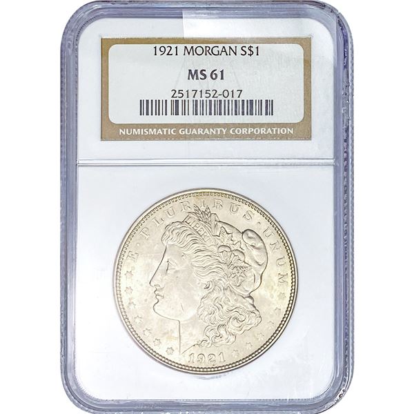 1921 Morgan Silver Dollar NGC MS61
