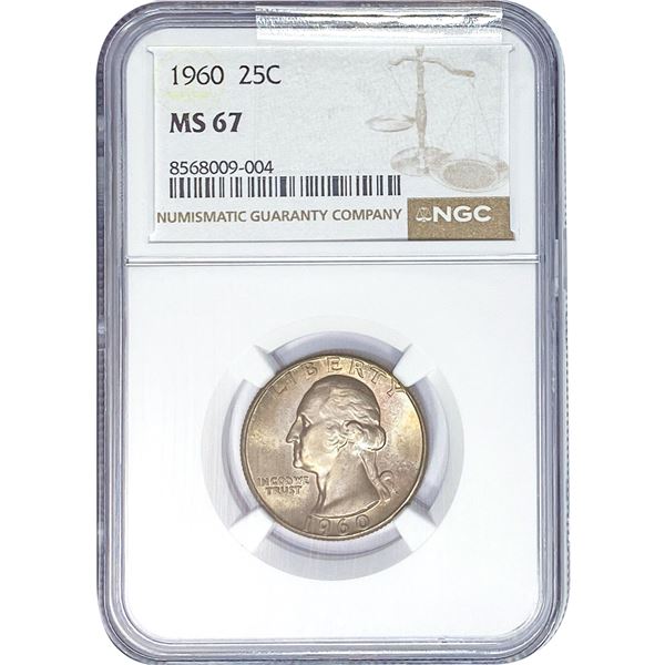 1960 Washington Silver Quarter NGC MS67