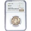Image 1 : 1960 Washington Silver Quarter NGC MS67