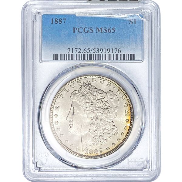 1887 Morgan Silver Dollar PCGS MS65