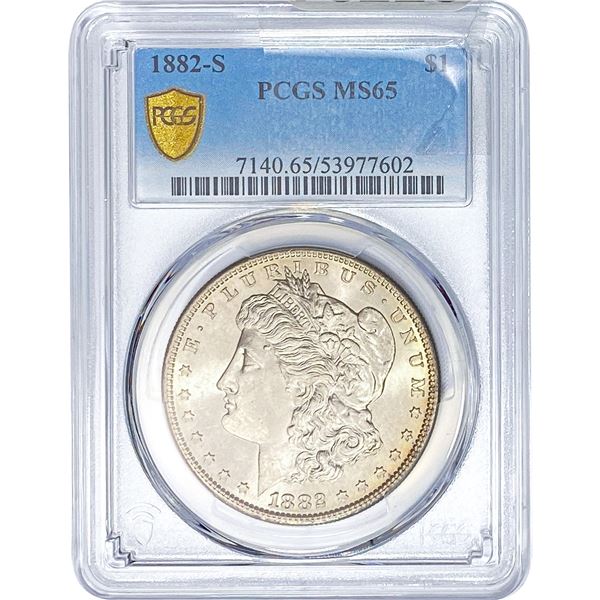 1882-S Morgan Silver Dollar PCGS MS65