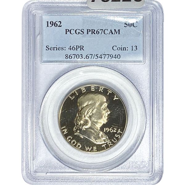 1962 Franklin Half Dollar PCGS PR67 DCAM