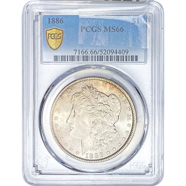 1886 Morgan Silver Dollar PCGS MS66