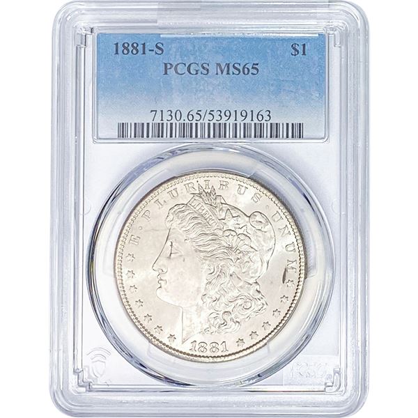1881-S Morgan Silver Dollar PCGS MS65