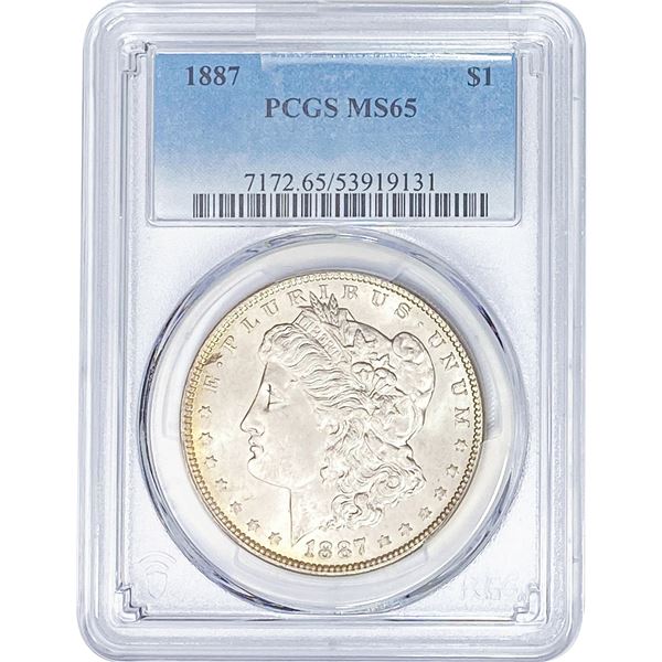 1887 Morgan Silver Dollar PCGS MS65