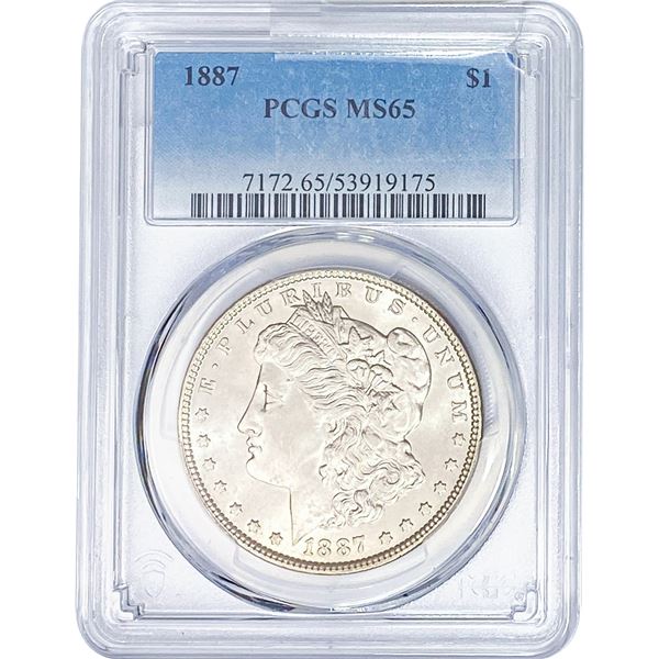 1887 Morgan Silver Dollar PCGS MS65