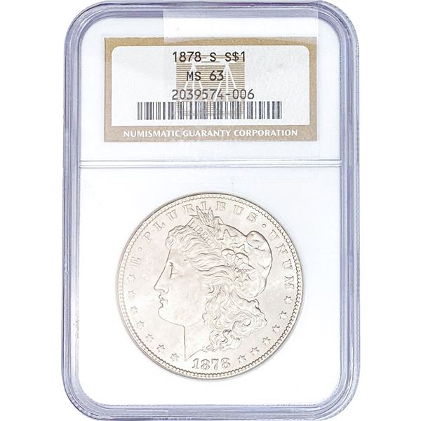 1878-S Morgan Silver Dollar NGC MS63