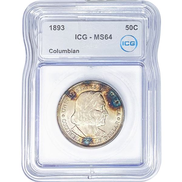 1893 Columbian Expo Half Dollar ICG MS64
