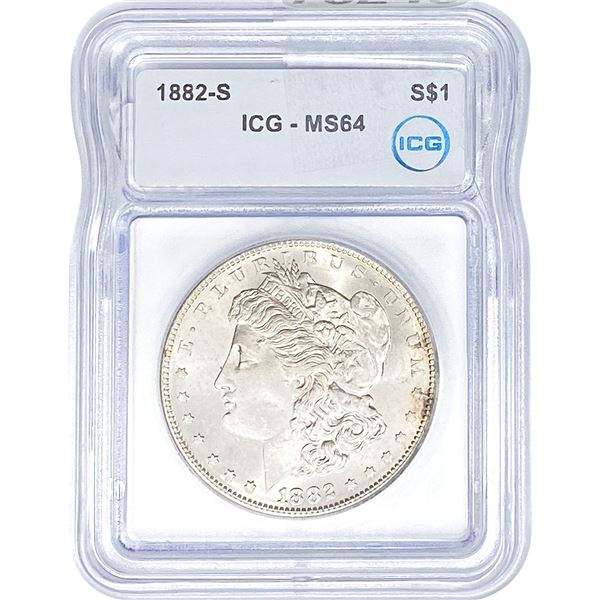 1882-S Morgan Silver Dollar ICG MS64
