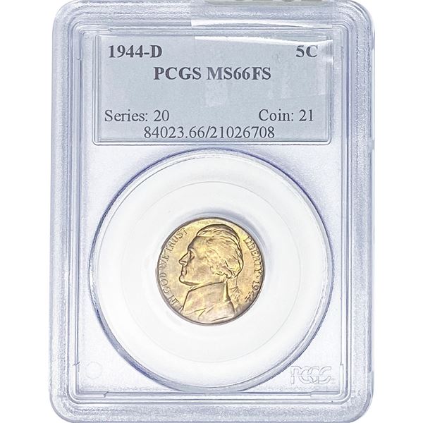 1944-D Jefferson Nickel PCGS MS66 FS