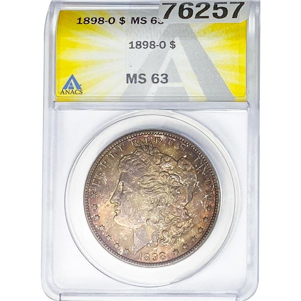 1898-O Morgan Silver Dollar ANACS MA63