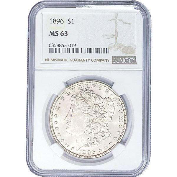 1896 Morgan Silver Dollar NGC MS63