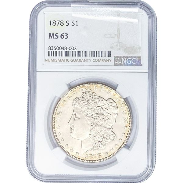1878-S Morgan Silver Dollar NGC MS63