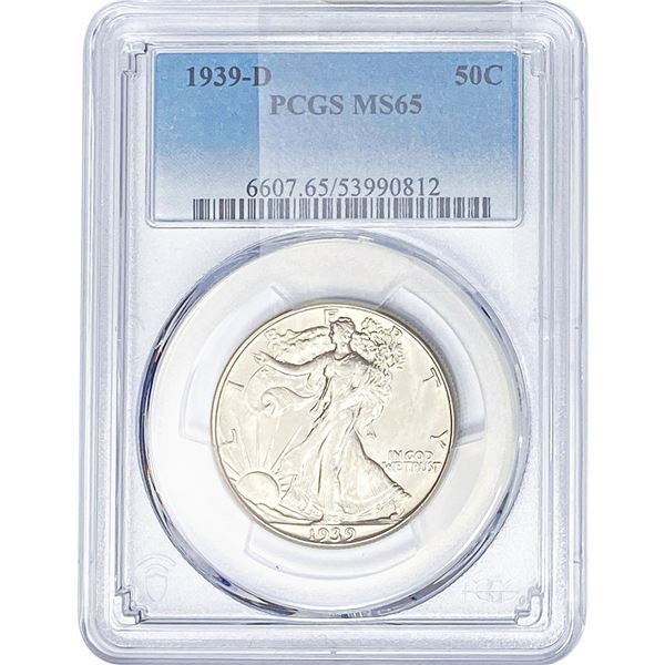 1939-D Walking Liberty Half Dollar PCGS MS65