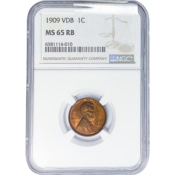 1909 Wheat Cent NGC MS65 RB