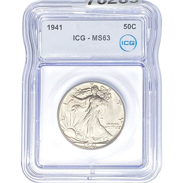 1941 Walking Liberty Half Dollar PCGS MS63