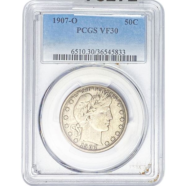1907-O Barber Half Dollar PCGS VF30