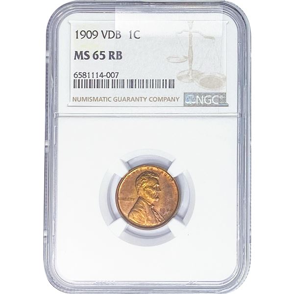 1909 Wheat Cent NGC MS65 RB