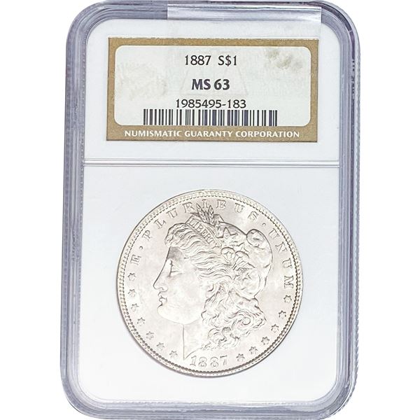 1887 Morgan Silver Dollar NGC MS63